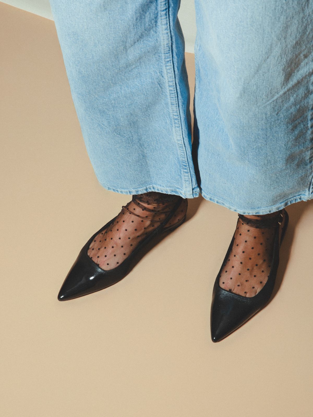 BRERA 20 SLINGBACK FLAT BLACK