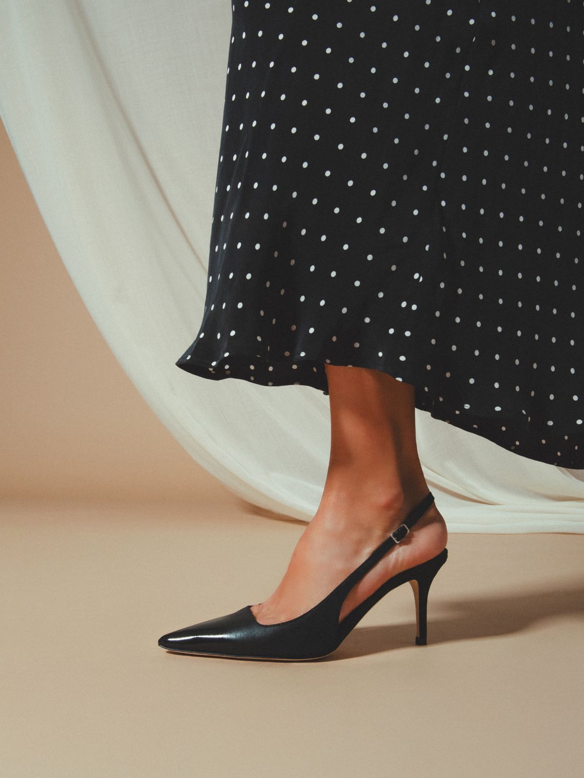 BRERA 75 SLING PUMP BLACK