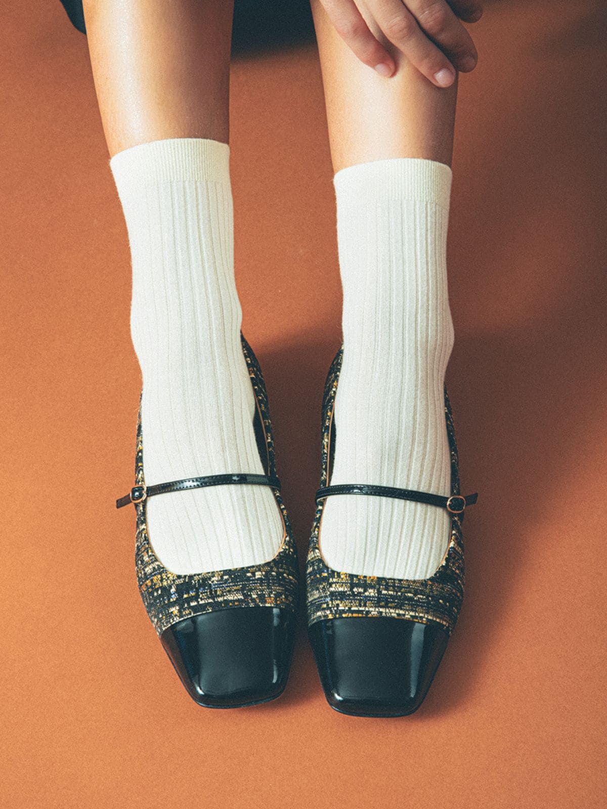 LUCCA FLAT MARY JANE TAN MULTI