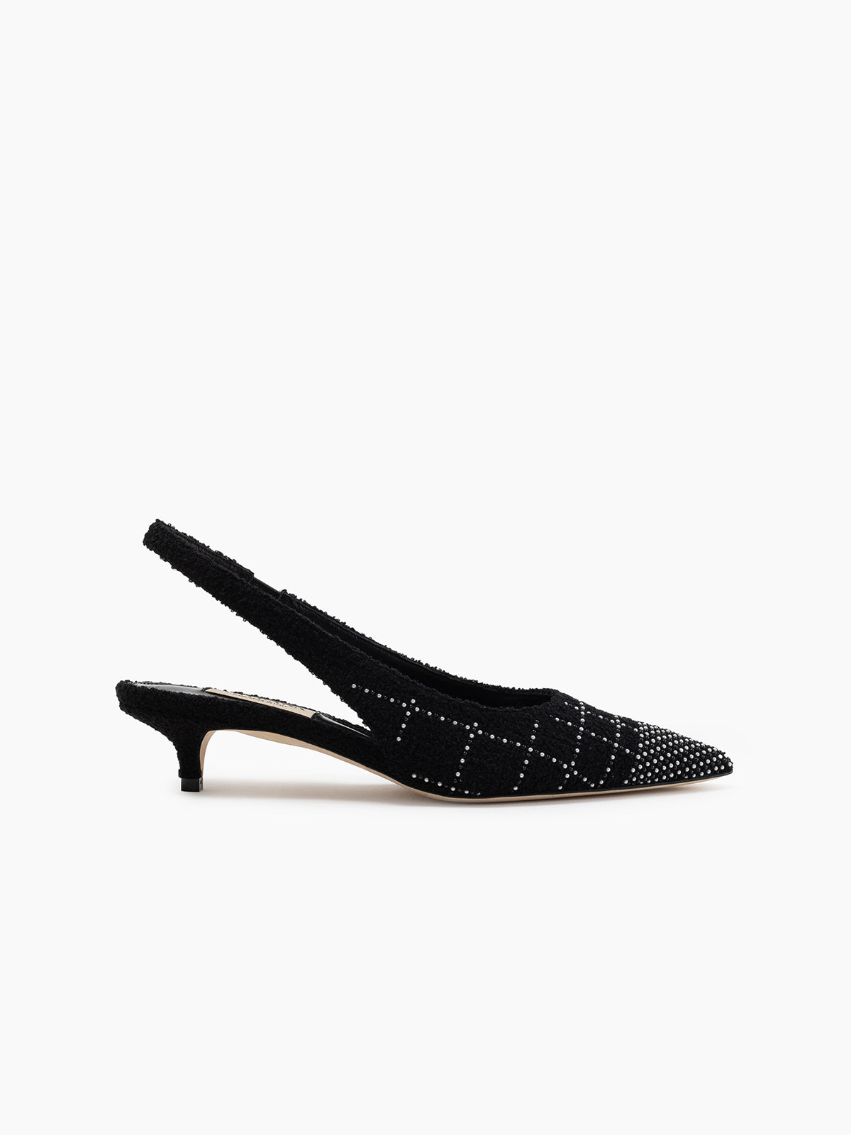 PERLA 35 SLINGBACK PUMP BLACK