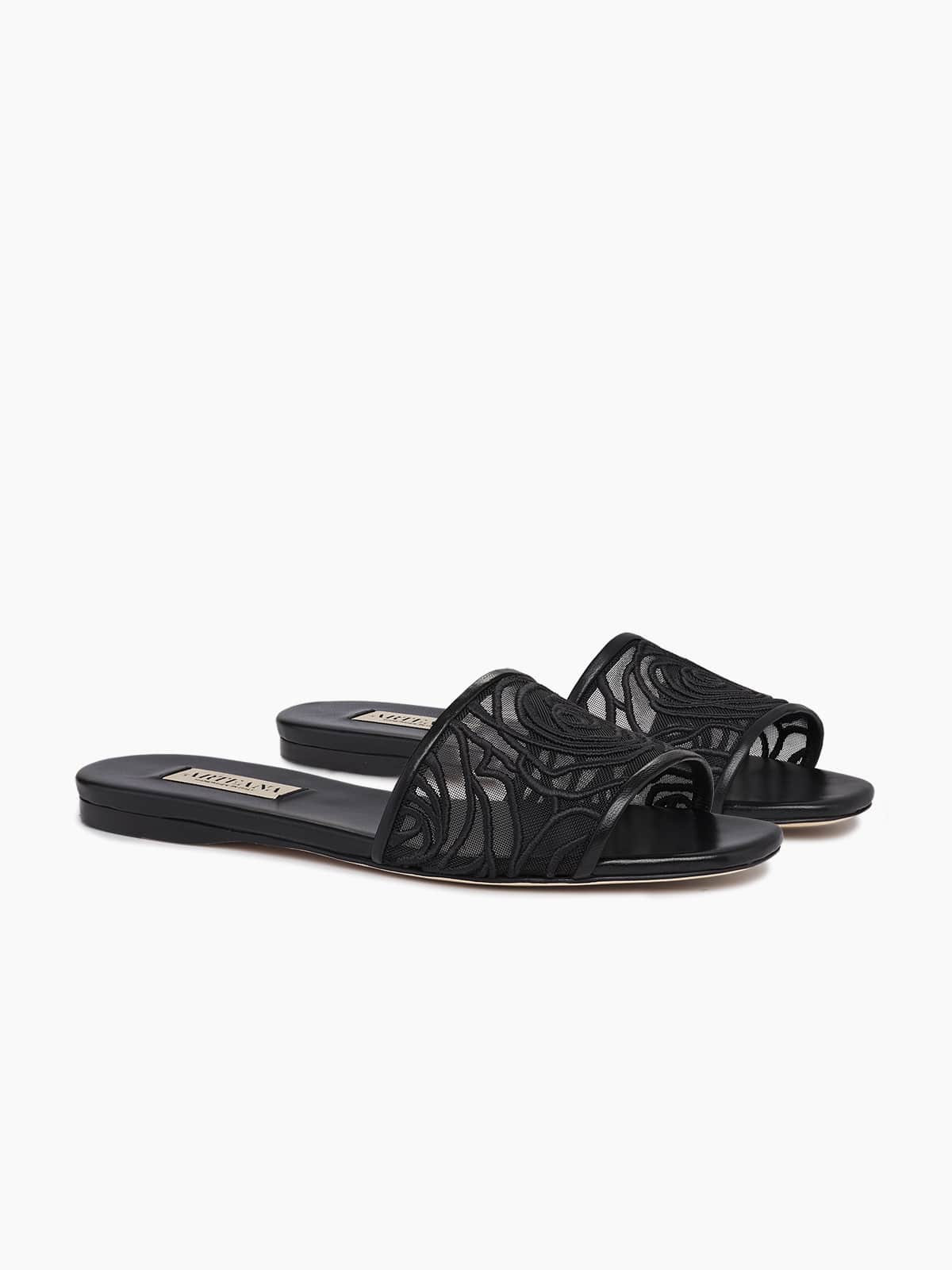 SORRENTO FLAT SLIDE BLACK