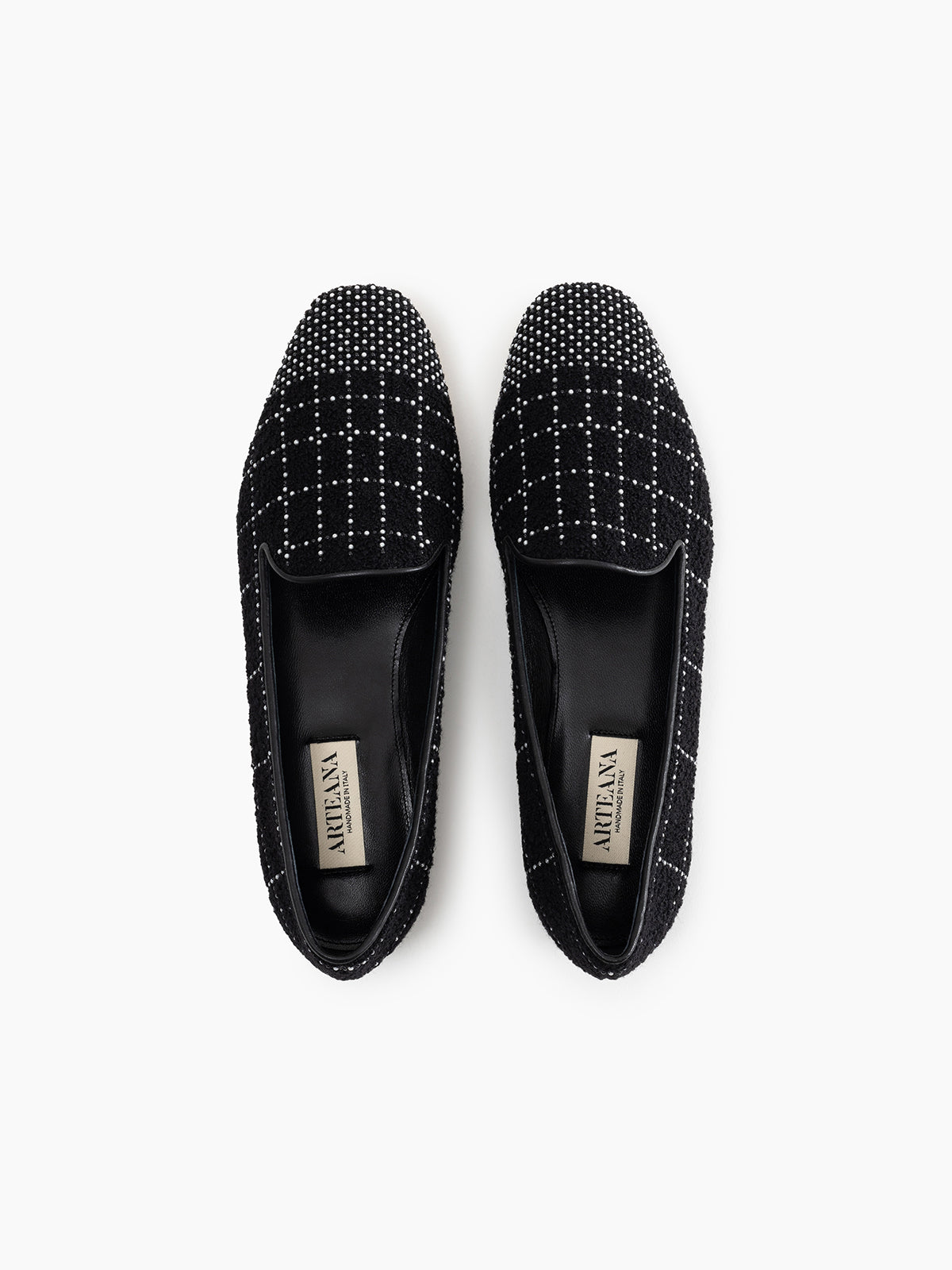 PERLA FLAT SMOKING SLIPPER BLACK