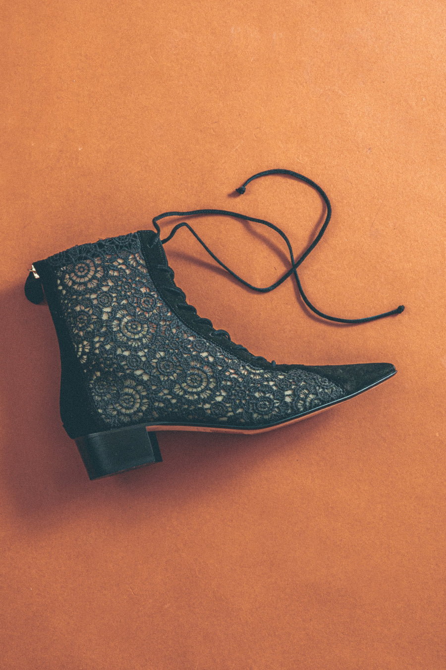 VENEZIA 30 LACE BOOTIE BLACK