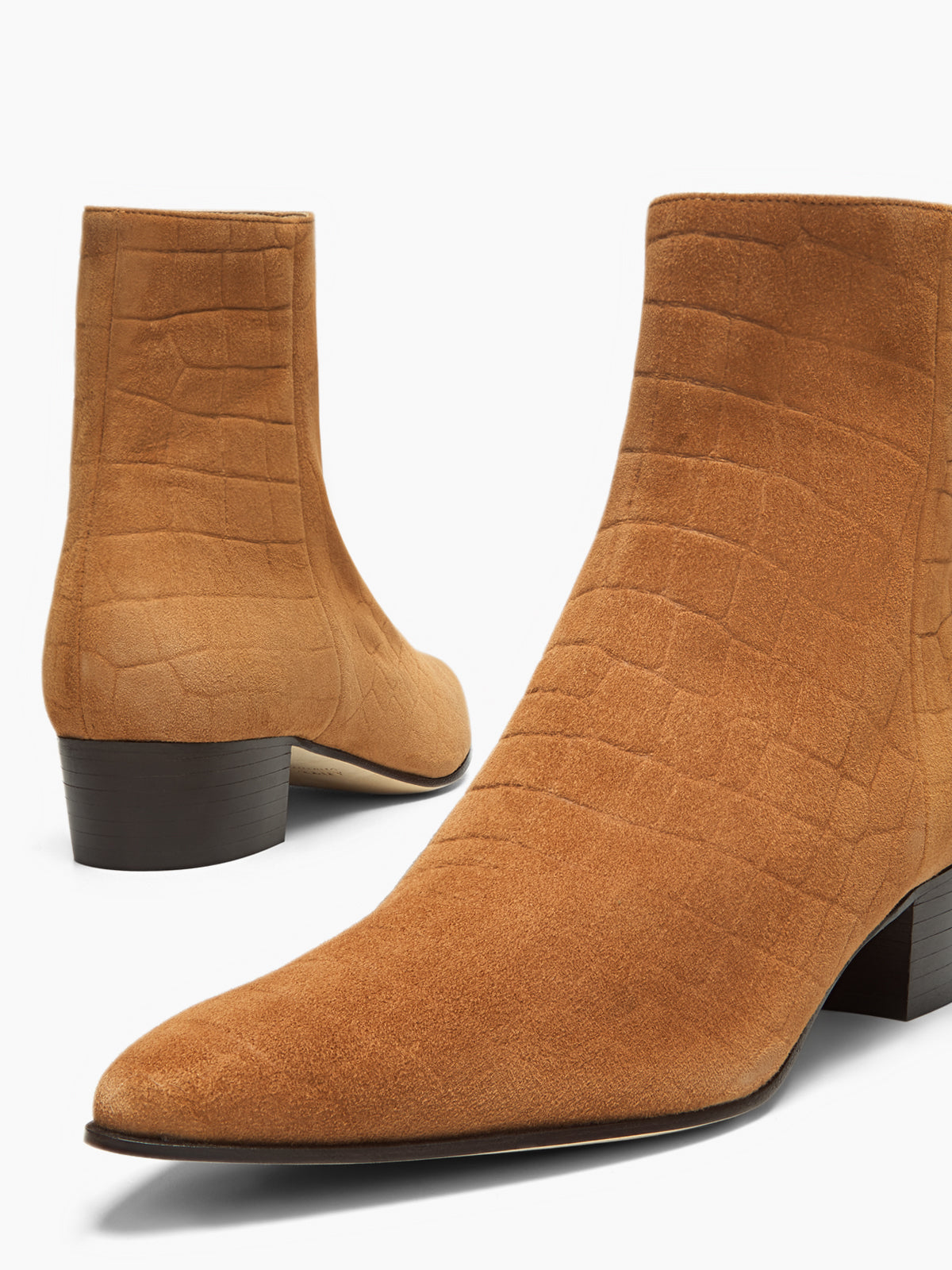 BRERA CROCO 30 BOOTIE CARAMEL