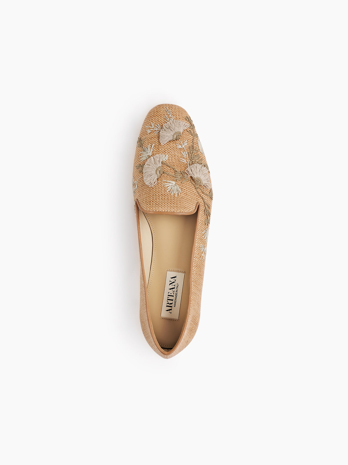 FLORA RAFFIA SMOKING SLIPPER CAMEL
