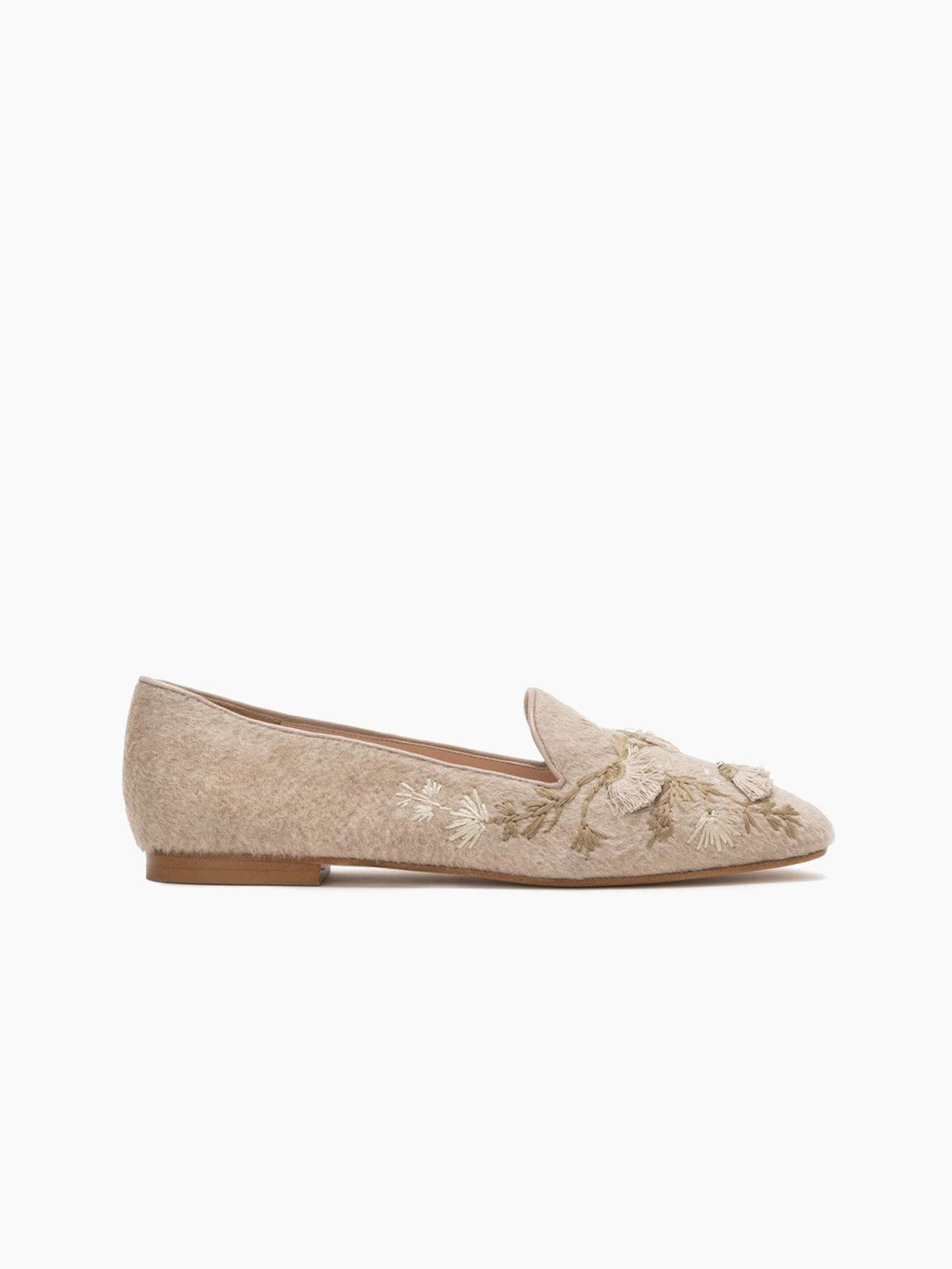 FLORA SMOKING SLIPPER BEIGE