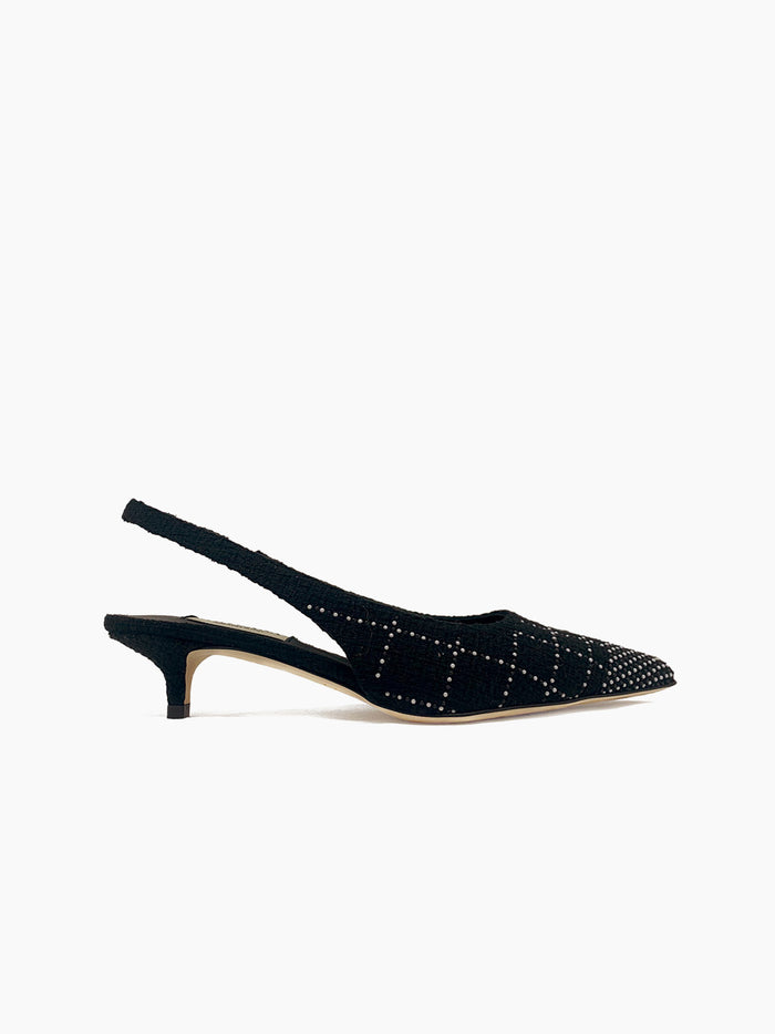 PERLA 35 SLINGBACK PUMP BLACK