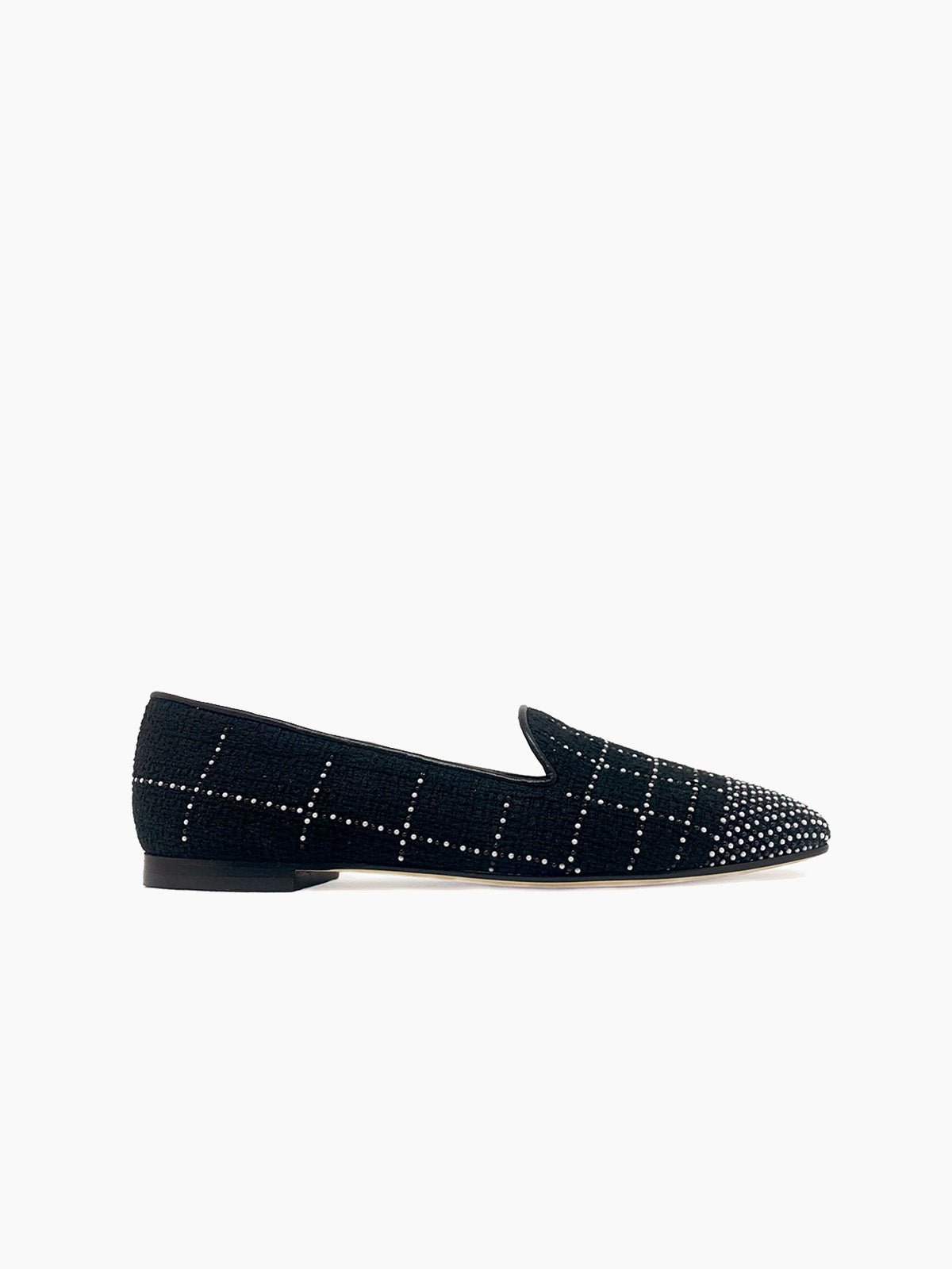 PERLA FLAT SMOKING SLIPPER BLACK