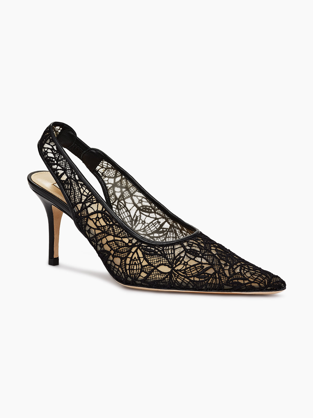POSITANO 75 SLINGBACK PUMP BLACK