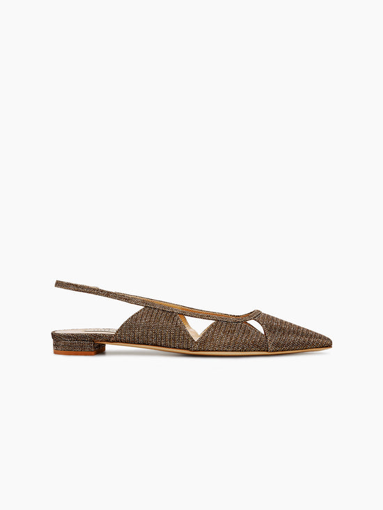 SAVONA FLAT SLINGBACK GLITTER BRONZE