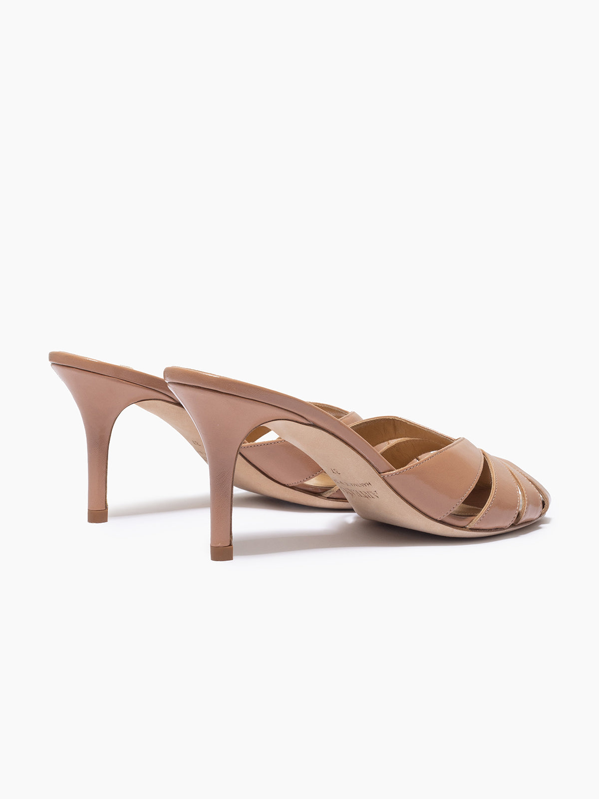 SAVONA 75 PEEP TOE SLIDE WALNUT