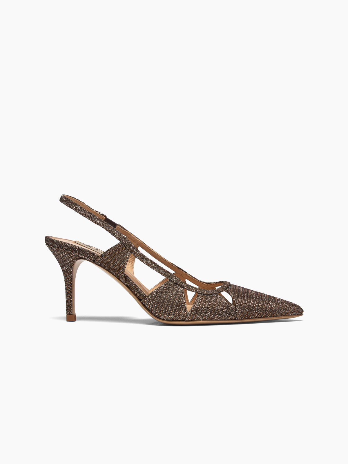 SAVONA 75 SLINGBACK PUMP GLITTER BRONZE