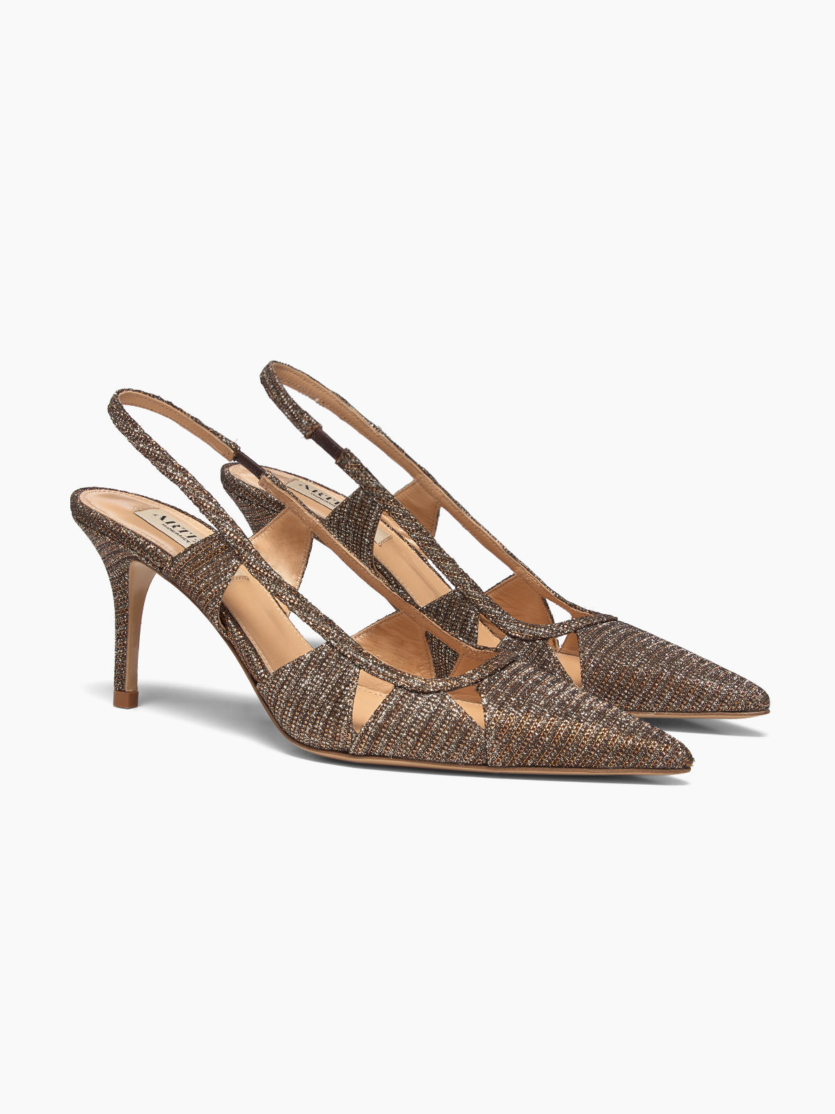 SAVONA 75 SLINGBACK PUMP GLITTER BRONZE