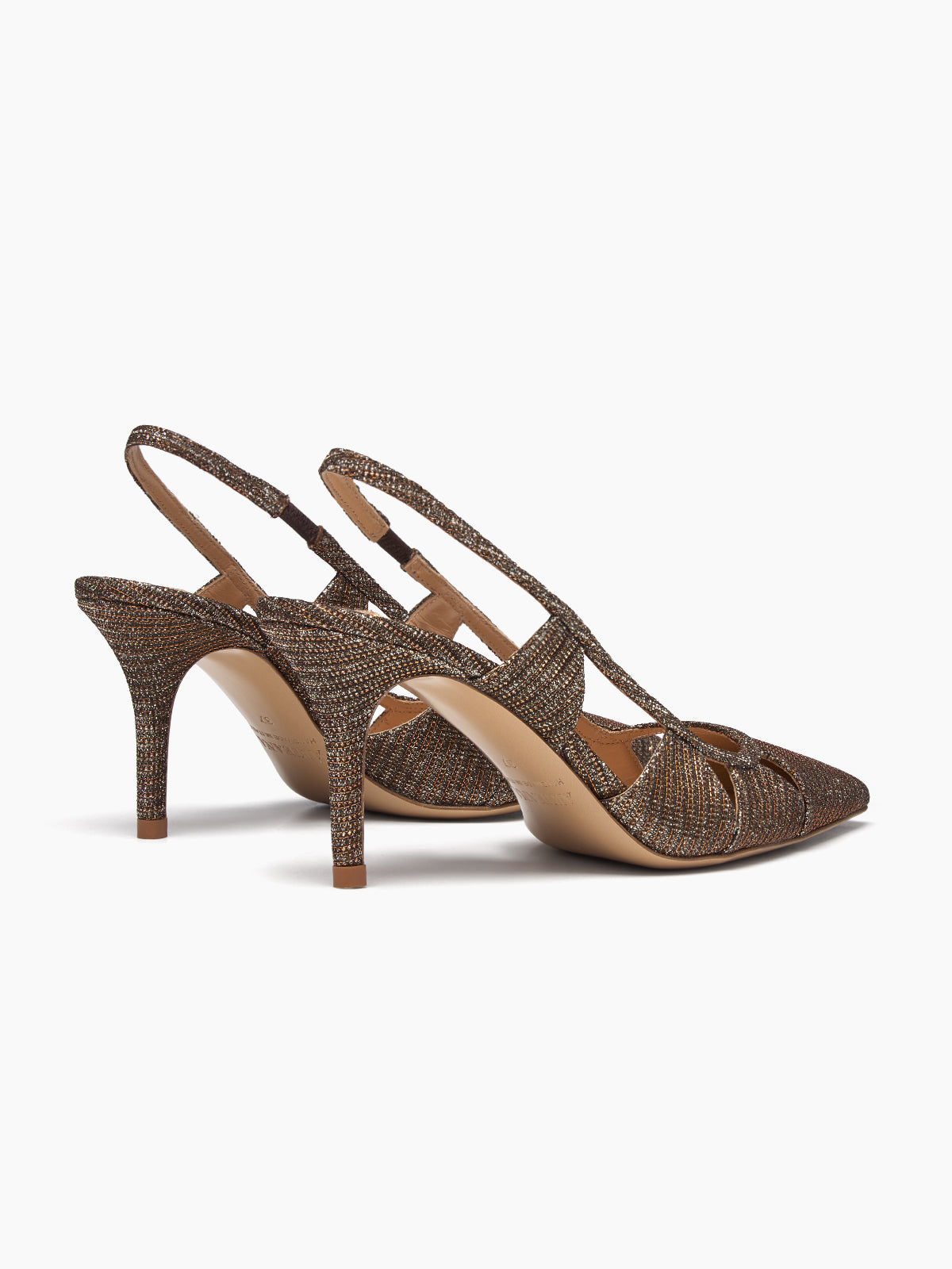 SAVONA 75 SLINGBACK PUMP GLITTER BRONZE