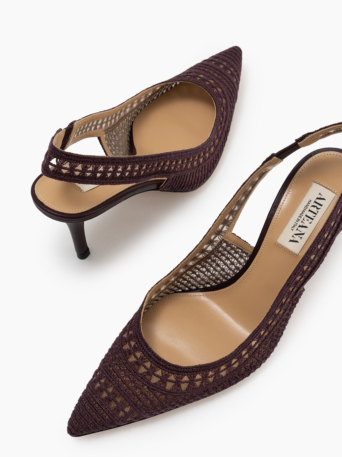 TRIESTE 75 SLINGBACK AUBERGINE