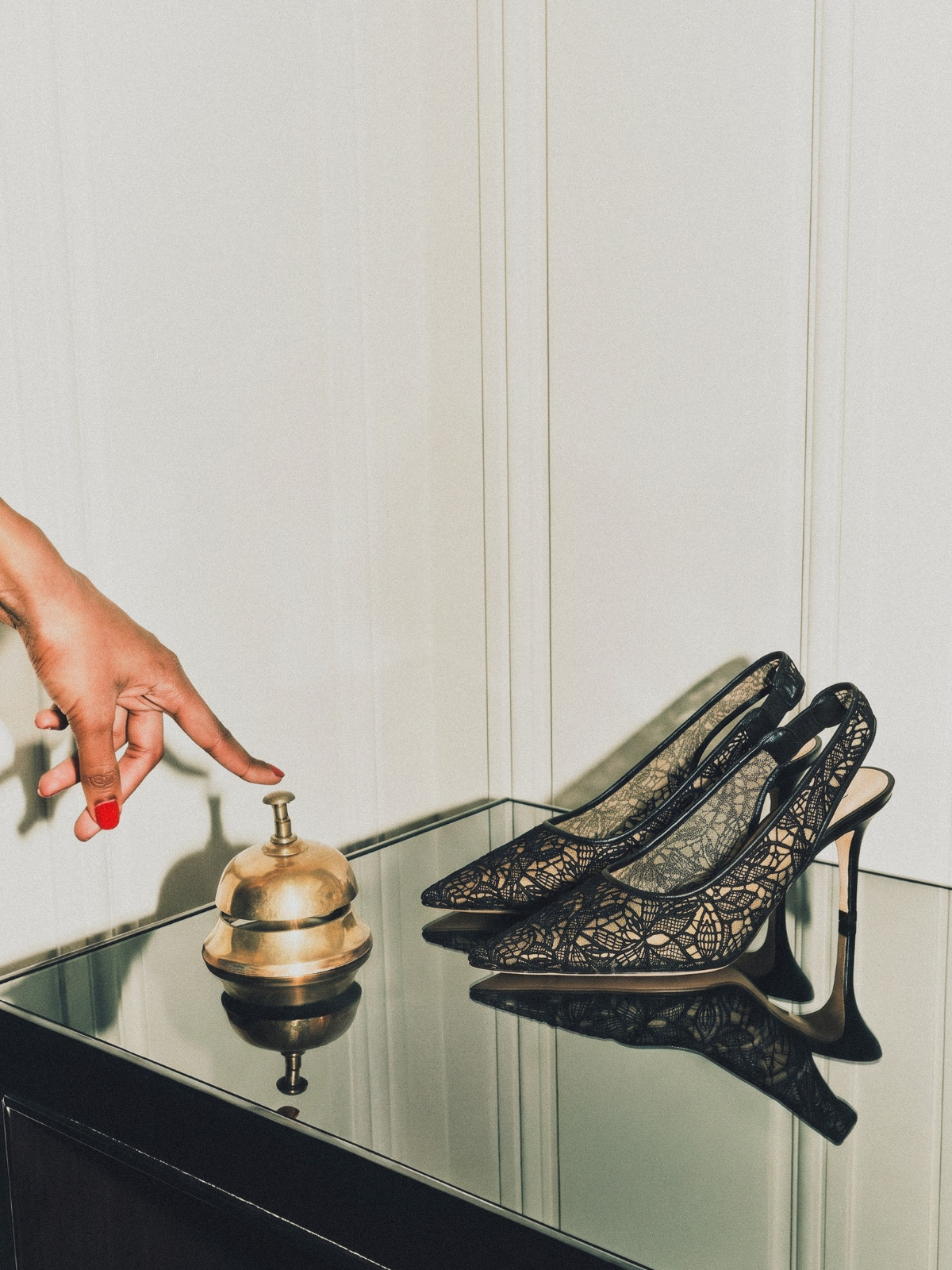 POSITANO 75 SLINGBACK PUMP BLACK