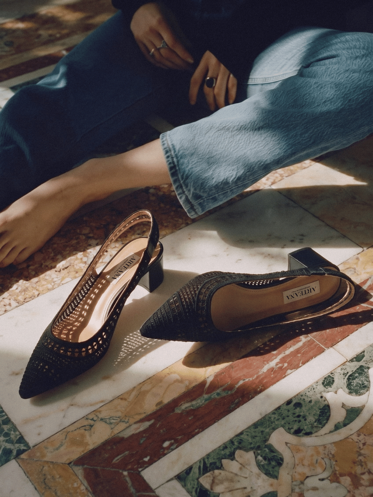 TRIESTE 35 SLINGBACK PUMP BLACK