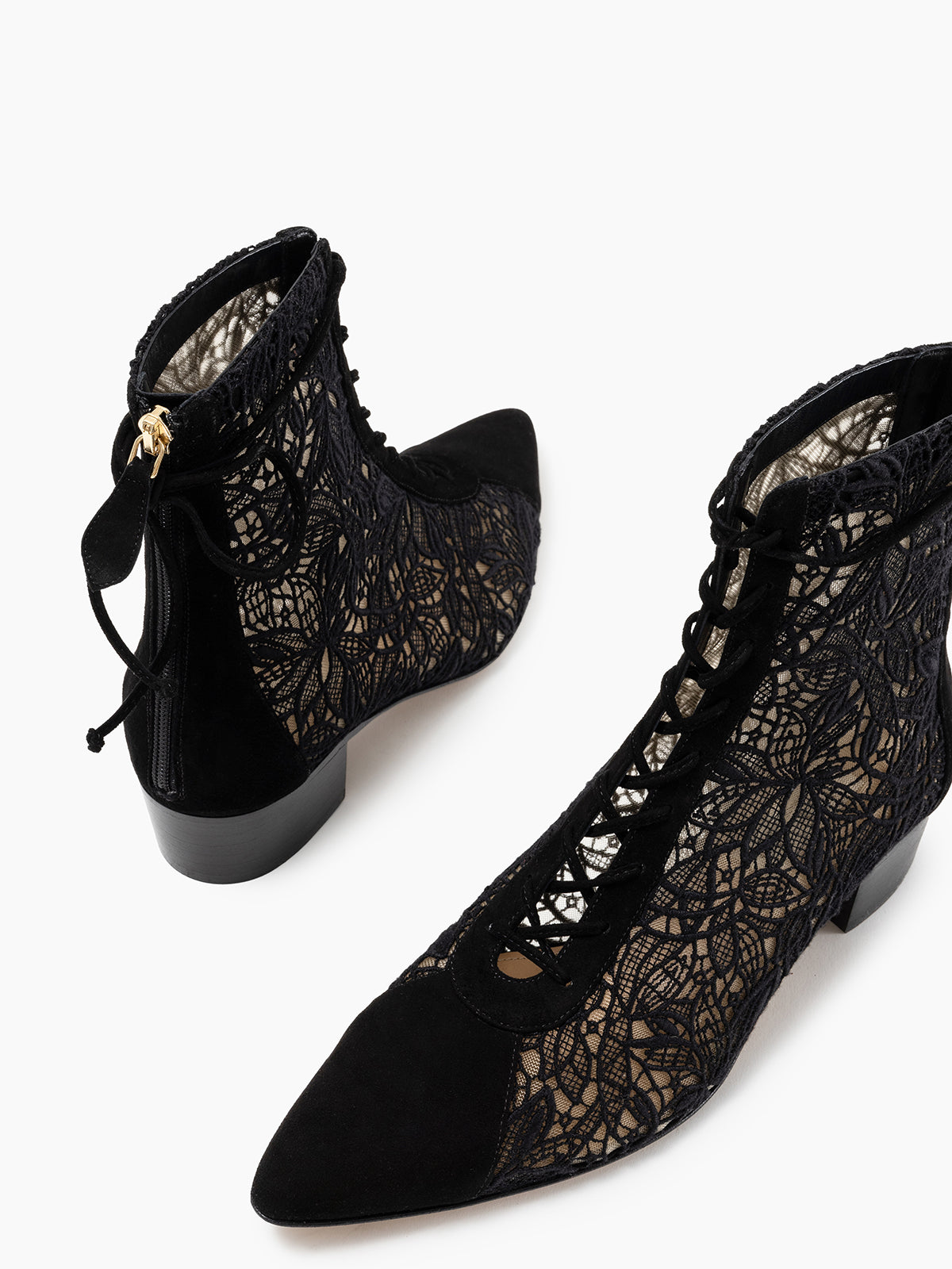 VENEZIA 30 LACE BOOTIE BLACK