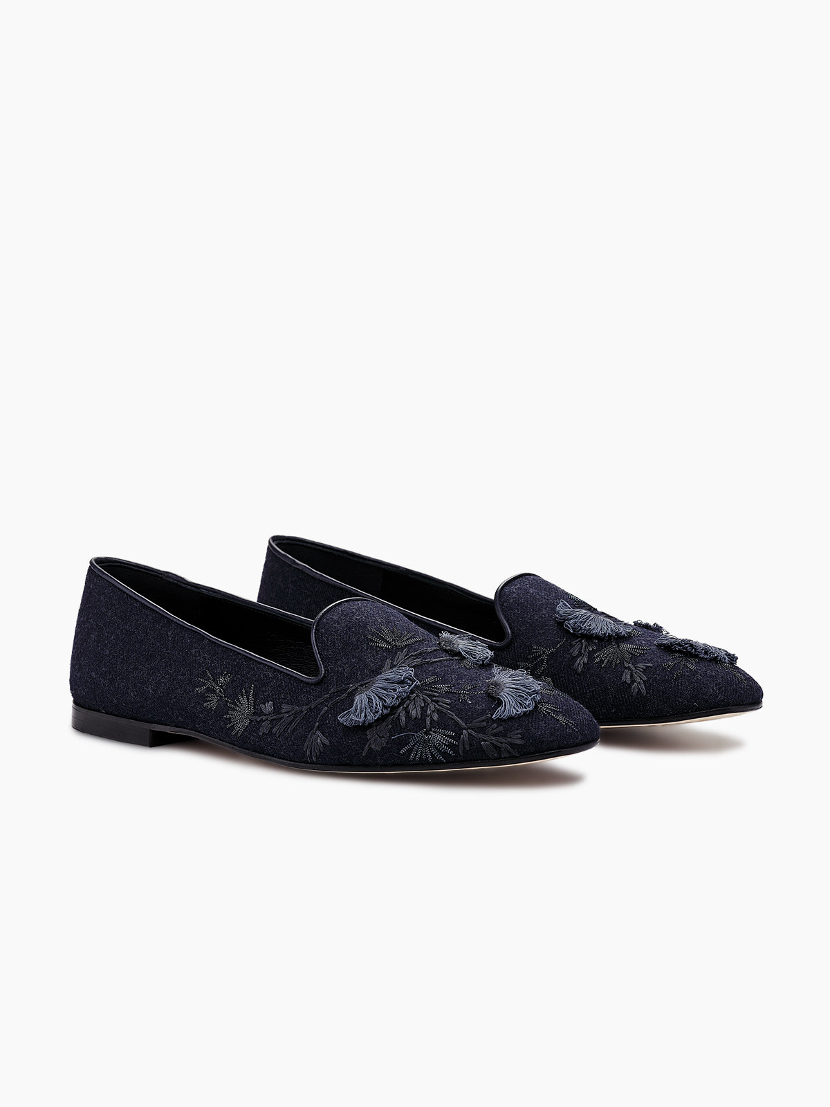 FLORA SMOKING SLIPPER NAVY