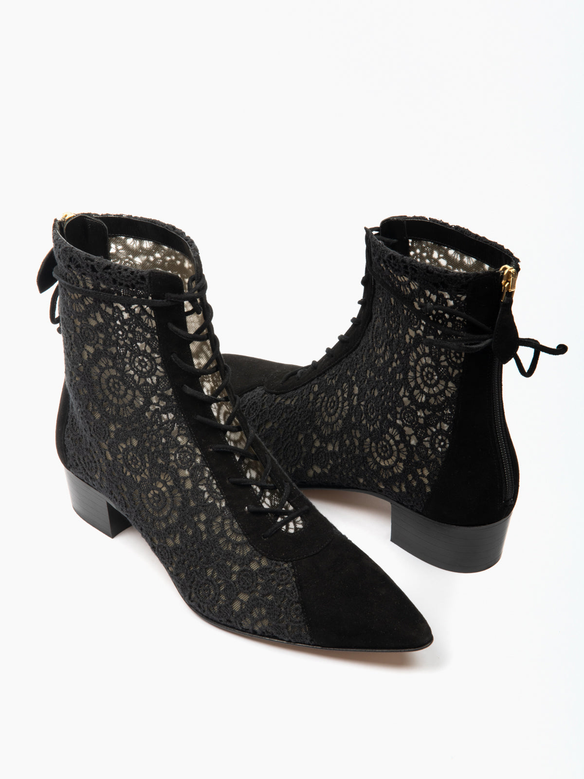 VENEZIA 30 LACE BOOTIE BLACK